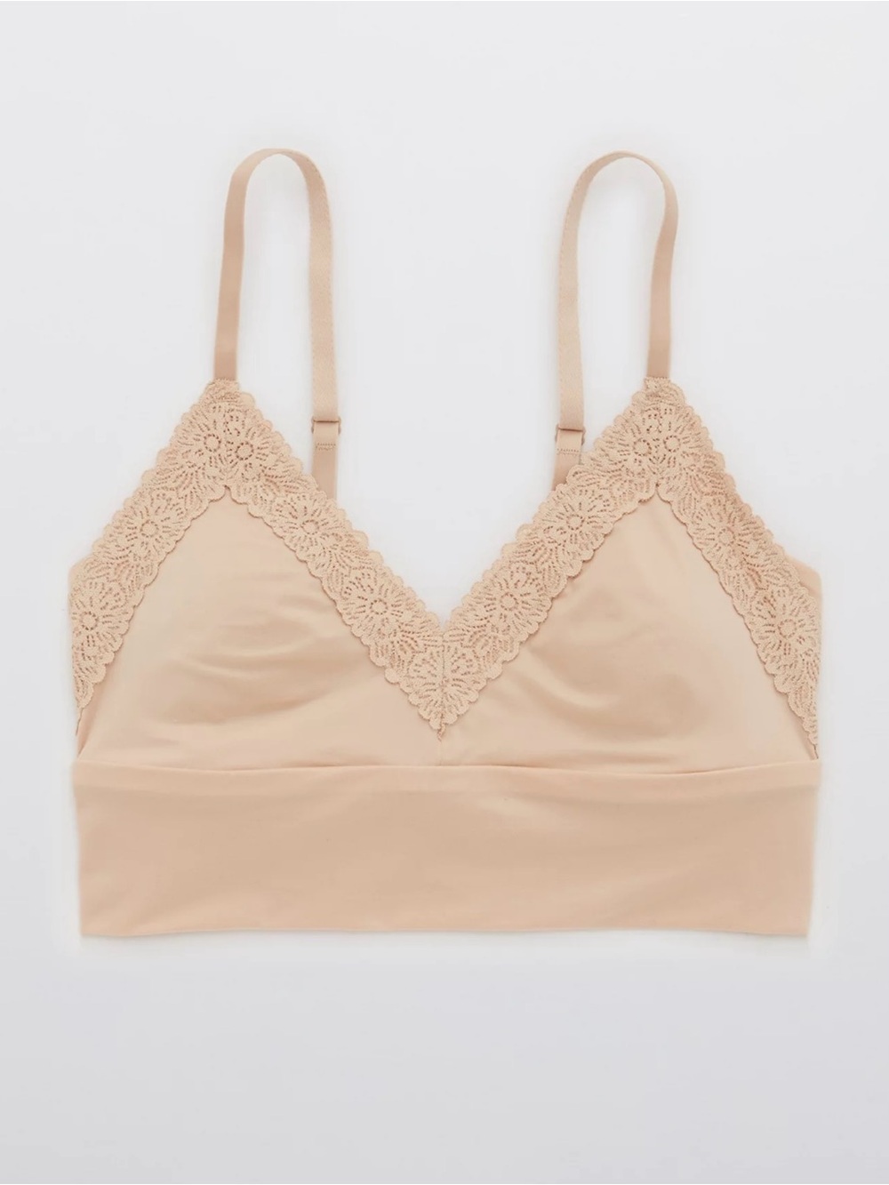 Aerie Sunnie Blossom Lace Padded Triangle Bralette Extra Support Size L (D) - Picture 3 of 13